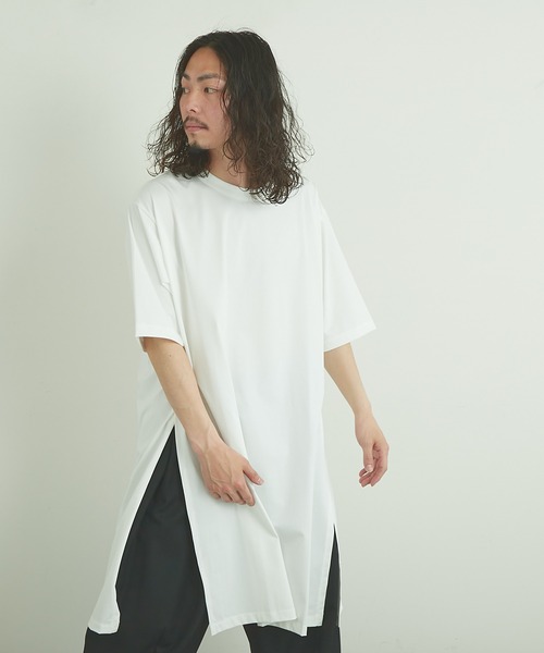 Lui's（ルイス）の「110cmスリットロングTシャツ（Tシャツ/カットソー・メンズ・ホワイト/ブラック/グリーン・FREE）」の22枚目の写真