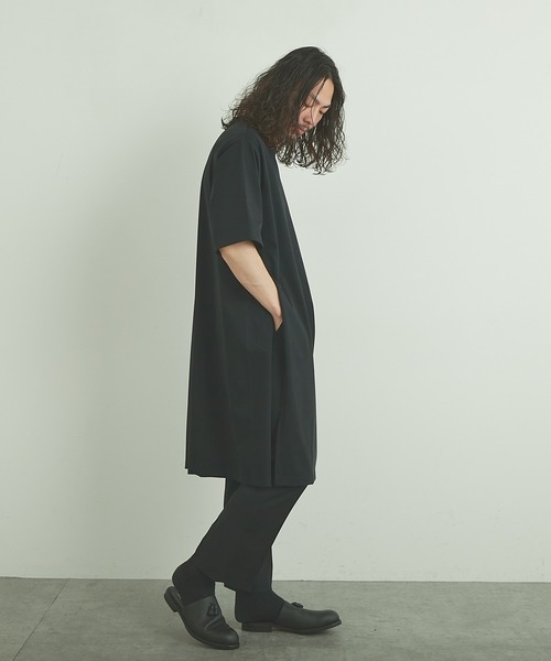 Lui's（ルイス）の「110cmスリットロングTシャツ（Tシャツ/カットソー・メンズ・ホワイト/ブラック/グリーン・FREE）」の13枚目の写真