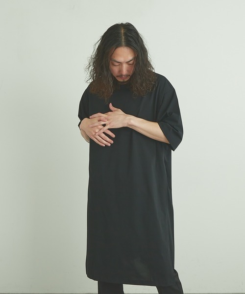 Lui's（ルイス）の「110cmスリットロングTシャツ（Tシャツ/カットソー・メンズ・ホワイト/ブラック/グリーン・FREE）」の12枚目の写真