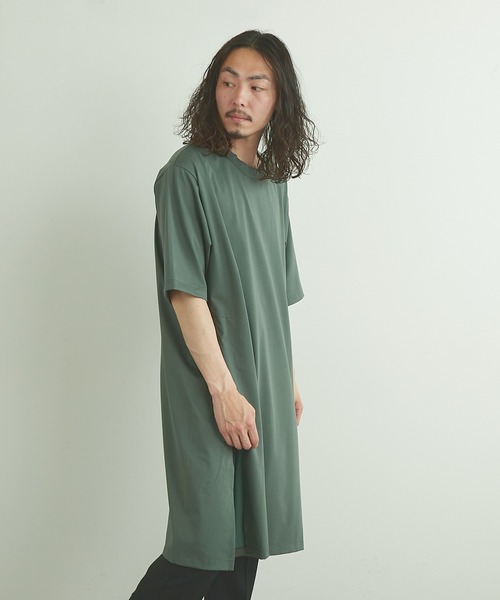 Lui's（ルイス）の「110cmスリットロングTシャツ（Tシャツ/カットソー・メンズ・ホワイト/ブラック/グリーン・FREE）」の21枚目の写真