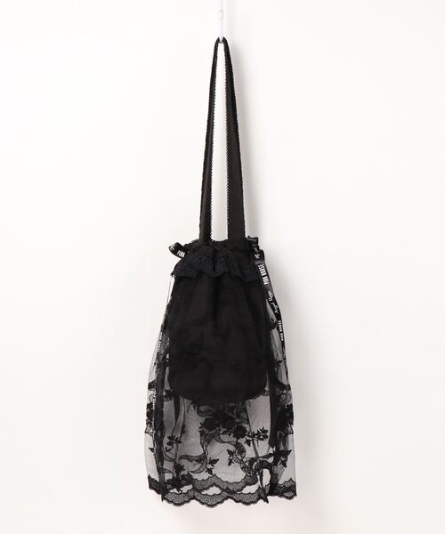 PINK HOUSE（ピンクハウス）の「ハートフルチュールバッグ（ボディバッグ/ウエストポーチ・レディース・ブラック/ピンク/アイボリー/アクア・フリー）」の6枚目の写真