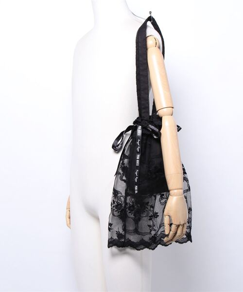 PINK HOUSE（ピンクハウス）の「ハートフルチュールバッグ（ボディバッグ/ウエストポーチ・レディース・ブラック/ピンク/アイボリー/アクア・フリー）」の16枚目の写真