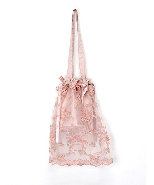 PINK HOUSE（ピンクハウス）の「ハートフルチュールバッグ（ボディバッグ/ウエストポーチ・レディース・ブラック/ピンク/アイボリー/アクア・フリー）」の4枚目の写真