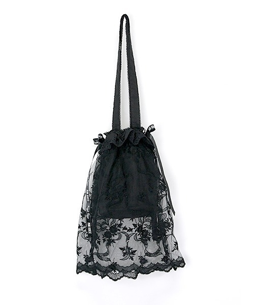 PINK HOUSE（ピンクハウス）の「ハートフルチュールバッグ（ボディバッグ/ウエストポーチ・レディース・ブラック/ピンク/アイボリー/アクア・フリー）」の3枚目の写真