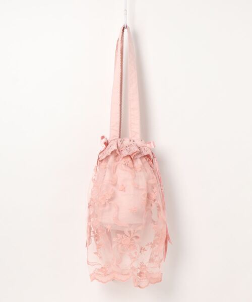 PINK HOUSE（ピンクハウス）の「ハートフルチュールバッグ（ボディバッグ/ウエストポーチ・レディース・ブラック/ピンク/アイボリー/アクア・フリー）」の11枚目の写真