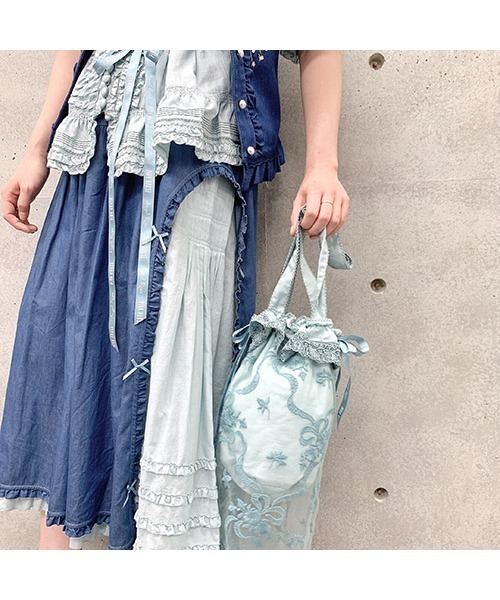 PINK HOUSE（ピンクハウス）の「ハートフルチュールバッグ（ボディバッグ/ウエストポーチ・レディース・ブラック/ピンク/アイボリー/アクア・フリー）」の7枚目の写真