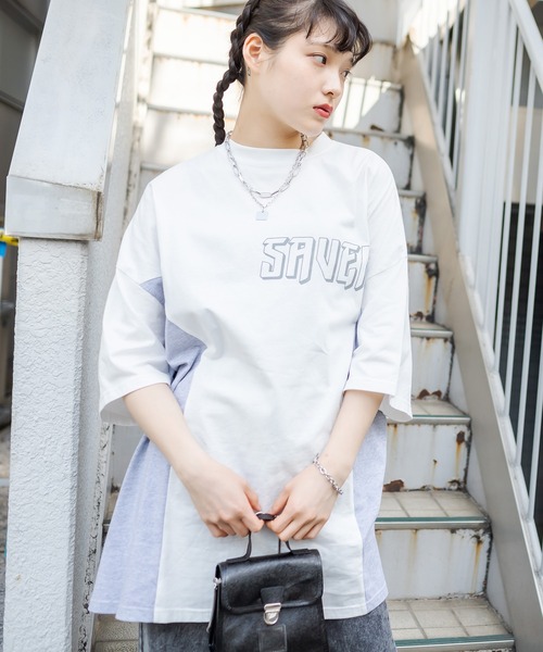 RASVOA（ラスボア）の「リメイク風切替ワンピース（ワンピース・レディース・オフホワイト/ブラック/ブルー・FREE）」の7枚目の写真