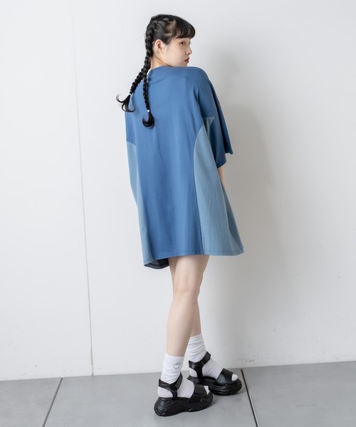 RASVOA（ラスボア）の「リメイク風切替ワンピース（ワンピース・レディース・オフホワイト/ブラック/ブルー・FREE）」の18枚目の写真