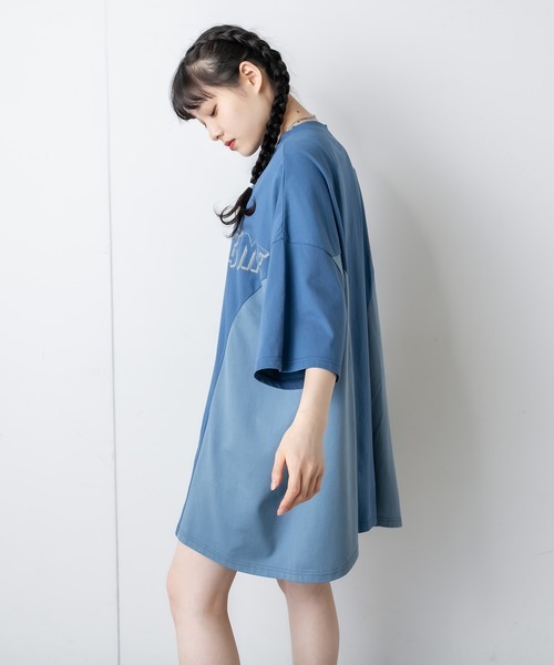 RASVOA（ラスボア）の「リメイク風切替ワンピース（ワンピース・レディース・オフホワイト/ブラック/ブルー・FREE）」の16枚目の写真