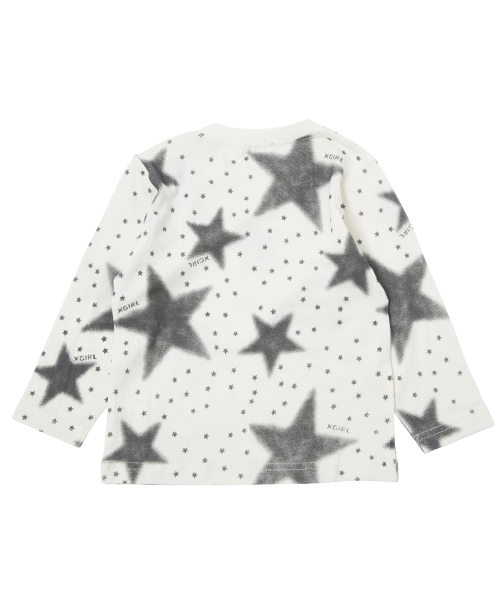 X-girl Stages（エックスガールステージス）の「L/S TEE PENCIL STAR(12M～3T)（Tシャツ/カットソー・キッズ・ホワイト/アッシュ/ピンク・12M/3T/2T）」の4枚目の写真