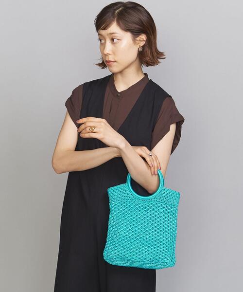 BEAUTY&YOUTH UNITED ARROWS（ビューティーアンドユースユナイテッドアローズ）の「BY リングハンドルミニトートバッグ ◆（ハンドバッグ・レディース・ライトグレー/ブラック/ターコイズブルー・FREE）」の13枚目の写真