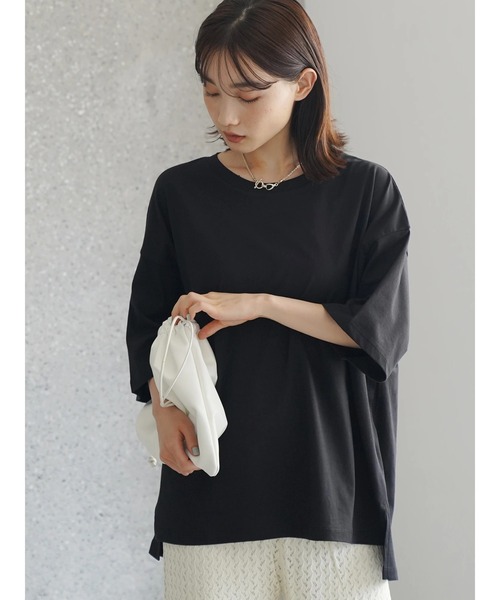 AMERICAN HOLIC（アメリカンホリック）の「サイドスリットロゴカットプルオーバー（Tシャツ/カットソー・レディース・ホワイト/ブラック/オフホワイト・M/L）」の10枚目の写真