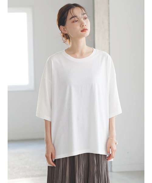 ☆*※様 ハイネック Tシャツ　サイドスリットプリーツスカパン　セット 配色ハイネックTシャツ(洗濯機OK) - ファッション通販なら