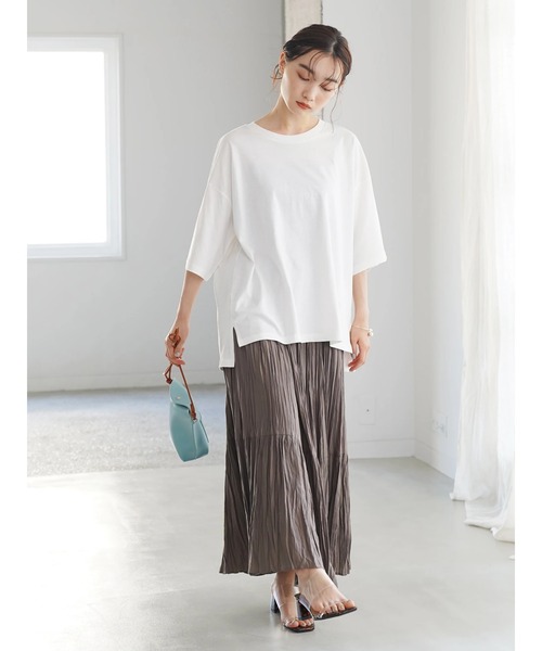 AMERICAN HOLIC（アメリカンホリック）の「サイドスリットロゴカットプルオーバー（Tシャツ/カットソー・レディース・ホワイト/ブラック/オフホワイト・M/L）」の19枚目の写真