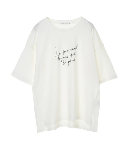 AMERICAN HOLIC（アメリカンホリック）の「サイドスリットロゴカットプルオーバー（Tシャツ/カットソー・レディース・ホワイト/ブラック/オフホワイト・M/L）」の21枚目の写真