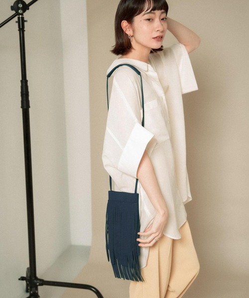 KBF（ケイビーエフ）の「フリンジミニBAG（ショルダーバッグ・レディース・ピンク/ベージュ系その他/グリーン系その他・ONE）」の4枚目の写真