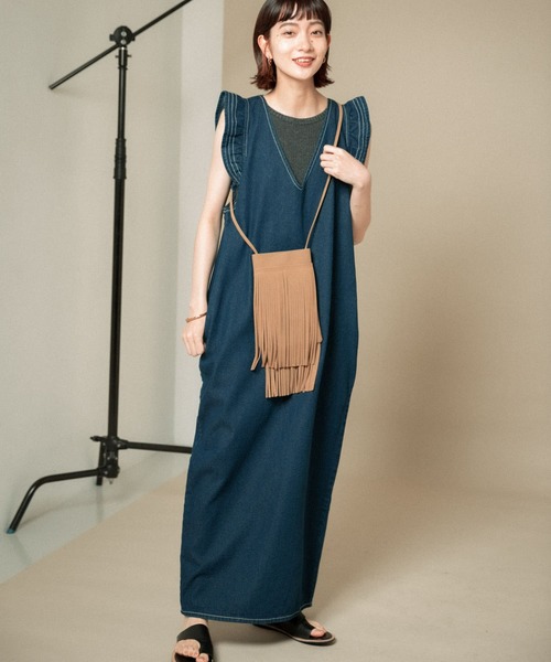 KBF（ケイビーエフ）の「フリンジミニBAG（ショルダーバッグ・レディース・ピンク/ベージュ系その他/グリーン系その他・ONE）」の7枚目の写真