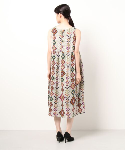 チャイハネ（チャイハネ）の「【チャイハネ】yul アジラルノースリーブワンピース（ワンピース・レディース・ホワイト/ベージュ/カーキ/ブラック・FREE）」の13枚目の写真