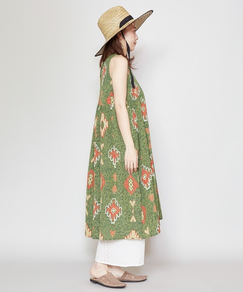 チャイハネ（チャイハネ）の「【チャイハネ】yul アジラルノースリーブワンピース（ワンピース・レディース・ホワイト/ベージュ/カーキ/ブラック・FREE）」の19枚目の写真