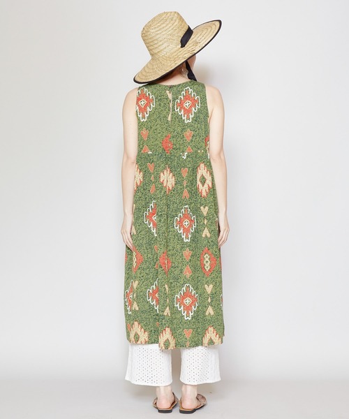 チャイハネ（チャイハネ）の「【チャイハネ】yul アジラルノースリーブワンピース（ワンピース・レディース・ホワイト/ベージュ/カーキ/ブラック・FREE）」の20枚目の写真