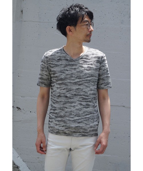 HIDEAWAYS NICOLE(ハイダウェイニコル)の「カモフラジャカード半袖プルオーバー(Tシャツ/カットソー・メンズ・ホワイト系その他2/レッド系その他/ホワイト系その他・LARGE/MEDIUM/X-LARGE)」の3枚目の写真