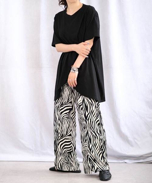 ＡＮＤＪ（アンドジェイ）の「ゼブラ柄フロントスリットイージーパンツ（その他パンツ・レディース・ベージュ/ブラック/テラコッタ・M）」の16枚目の写真