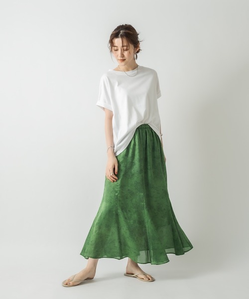 RIVE DROITE（リヴドロワ）の「ドローイングフラワースカート（スカート・レディース・イエロー/グリーン・FREE）」の8枚目の写真