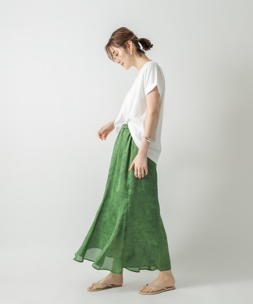 RIVE DROITE（リヴドロワ）の「ドローイングフラワースカート（スカート・レディース・イエロー/グリーン・FREE）」の12枚目の写真