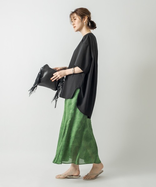 RIVE DROITE（リヴドロワ）の「ドローイングフラワースカート（スカート・レディース・イエロー/グリーン・FREE）」の9枚目の写真