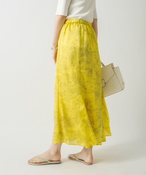 RIVE DROITE（リヴドロワ）の「ドローイングフラワースカート（スカート・レディース・イエロー/グリーン・FREE）」の14枚目の写真
