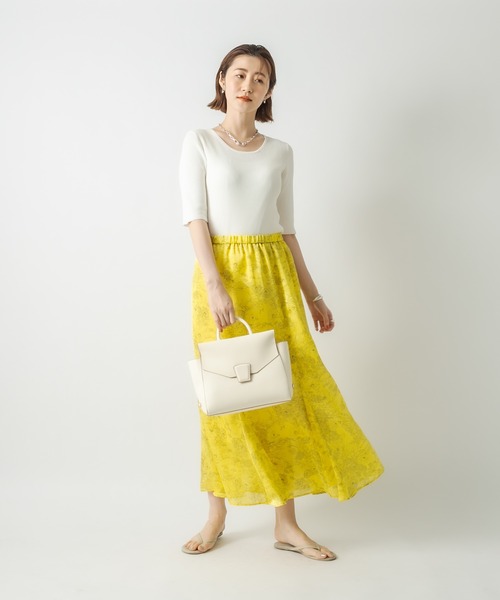 RIVE DROITE（リヴドロワ）の「ドローイングフラワースカート（スカート・レディース・イエロー/グリーン・FREE）」の18枚目の写真