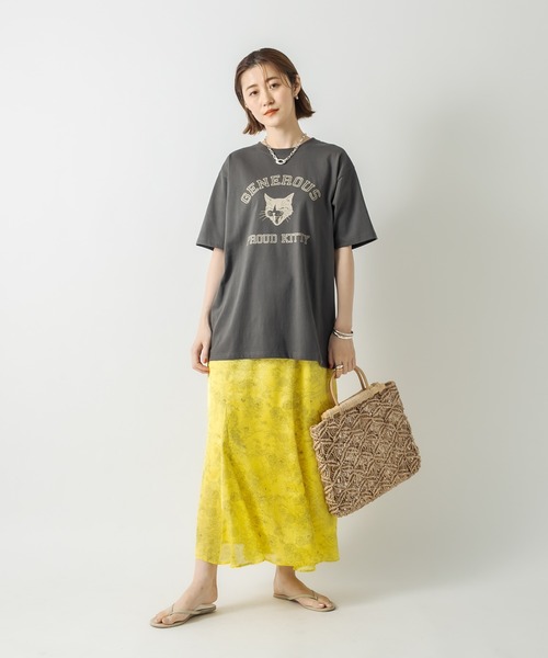 RIVE DROITE（リヴドロワ）の「ドローイングフラワースカート（スカート・レディース・イエロー/グリーン・FREE）」の11枚目の写真