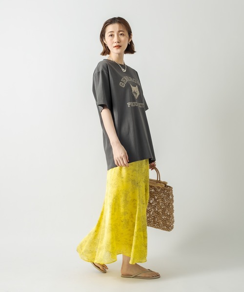 RIVE DROITE（リヴドロワ）の「ドローイングフラワースカート（スカート・レディース・イエロー/グリーン・FREE）」の15枚目の写真