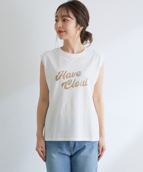 VIS（ビス）の「グラフィックアソートフレンチTシャツ（Tシャツ/カットソー・レディース・スミクロ/ベージュ/ホワイト・FREE）」の16枚目の写真