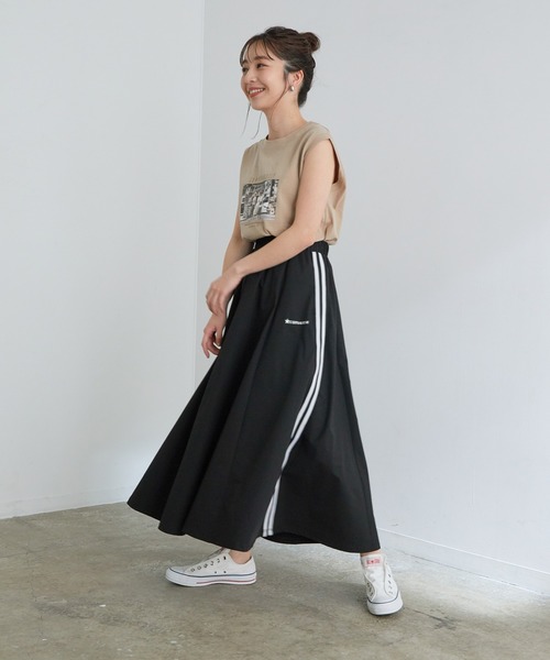 VIS（ビス）の「グラフィックアソートフレンチTシャツ（Tシャツ/カットソー・レディース・スミクロ/ベージュ/ホワイト・FREE）」の21枚目の写真