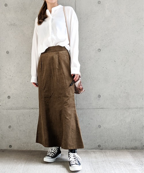 Per sist ence(パーシエンス)の「Per sist ence/パーシエンス コーデュロイスカート(スカート・レディース・ブラック/ブラウン/アイボリー・FREE)」の1枚目の写真