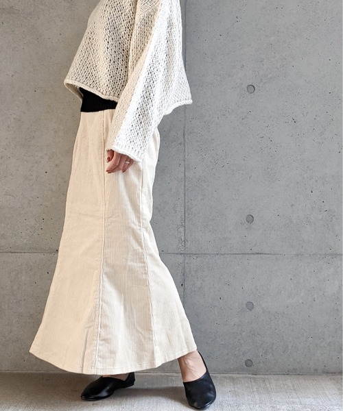Per sist ence(パーシエンス)の「Per sist ence/パーシエンス コーデュロイスカート(スカート・レディース・ブラック/ブラウン/アイボリー・FREE)」の2枚目の写真