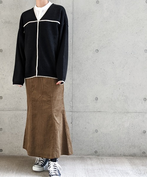 Per sist ence(パーシエンス)の「Per sist ence/パーシエンス コーデュロイスカート(スカート・レディース・ブラック/ブラウン/アイボリー・FREE)」の13枚目の写真