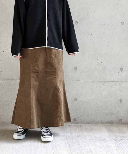 Per sist ence(パーシエンス)の「Per sist ence/パーシエンス コーデュロイスカート(スカート・レディース・ブラック/ブラウン/アイボリー・FREE)」の14枚目の写真