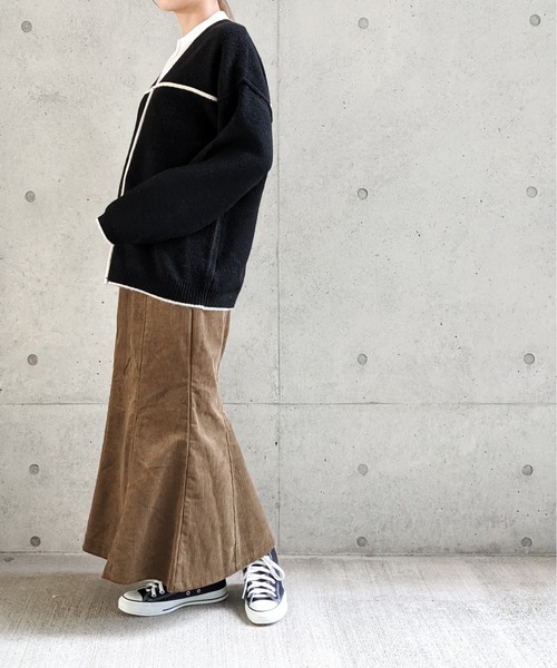 Per sist ence(パーシエンス)の「Per sist ence/パーシエンス コーデュロイスカート(スカート・レディース・ブラック/ブラウン/アイボリー・FREE)」の15枚目の写真