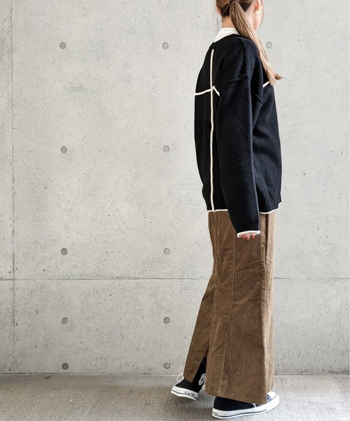 Per sist ence(パーシエンス)の「Per sist ence/パーシエンス コーデュロイスカート(スカート・レディース・ブラック/ブラウン/アイボリー・FREE)」の18枚目の写真