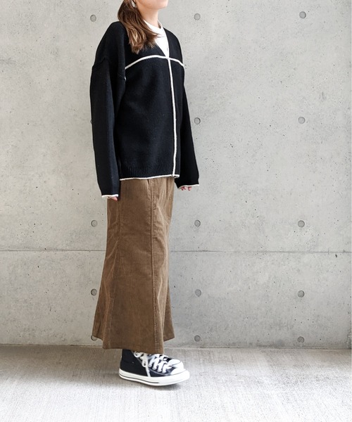 Per sist ence(パーシエンス)の「Per sist ence/パーシエンス コーデュロイスカート(スカート・レディース・ブラック/ブラウン/アイボリー・FREE)」の19枚目の写真