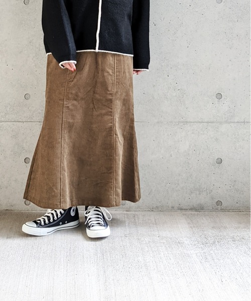 Per sist ence(パーシエンス)の「Per sist ence/パーシエンス コーデュロイスカート(スカート・レディース・ブラック/ブラウン/アイボリー・FREE)」の22枚目の写真
