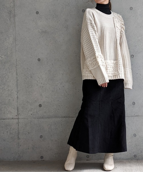 Per sist ence(パーシエンス)の「Per sist ence/パーシエンス コーデュロイスカート(スカート・レディース・ブラック/ブラウン/アイボリー・FREE)」の10枚目の写真