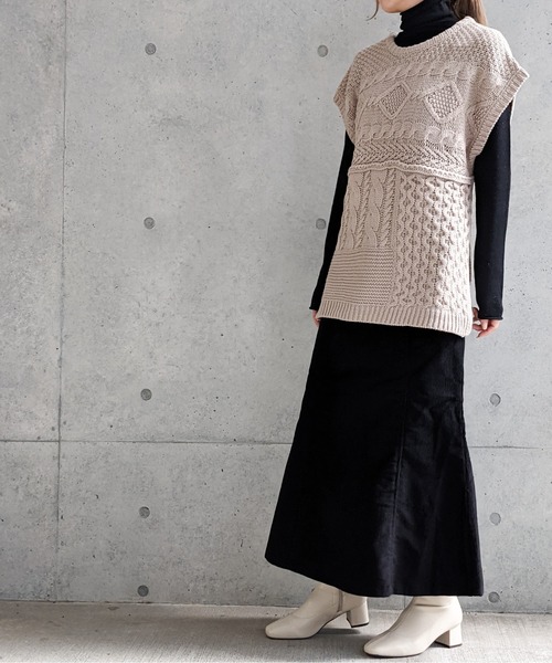 Per sist ence(パーシエンス)の「Per sist ence/パーシエンス コーデュロイスカート(スカート・レディース・ブラック/ブラウン/アイボリー・FREE)」の6枚目の写真