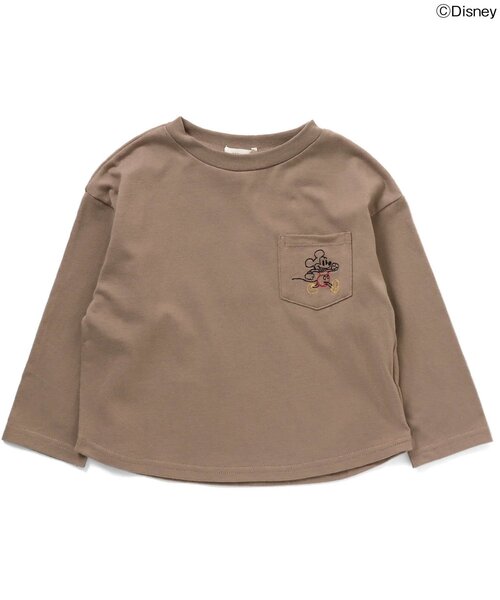 Seraph（セラフ）の「ディズニーキャラクター イレヘムロングTシャツ（Tシャツ/カットソー・キッズ・レッド/ピンク/サーモンピンク/ブラウン・120/95/100/80/140/110/130/90）」の2枚目の写真