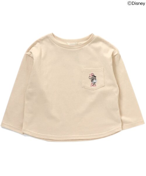 Seraph（セラフ）の「ディズニーキャラクター イレヘムロングTシャツ（Tシャツ/カットソー・キッズ・レッド/ピンク/サーモンピンク/ブラウン・120/95/100/80/140/110/130/90）」の3枚目の写真