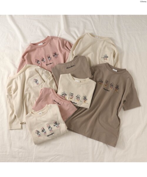 Seraph（セラフ）の「ディズニーキャラクター イレヘムロングTシャツ（Tシャツ/カットソー・キッズ・レッド/ピンク/サーモンピンク/ブラウン・120/95/100/80/140/110/130/90）」の8枚目の写真
