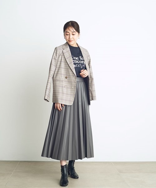 SNIDEL（スナイデル）の「レザープリーツスカート（スカート