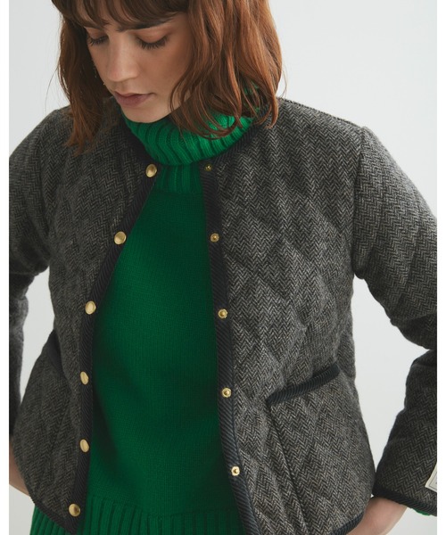 Traditional Weatherwear(トラディショナルウェザーウェア)の「【HEAT TWEED】ARKLEY/アークリー(ノーカラージャケット・レディース・ブラック系その他/グレー系その他・36/34)」の4枚目の写真